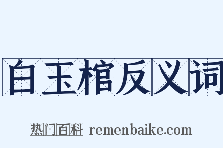 白玉棺反义词是什么意思的图片